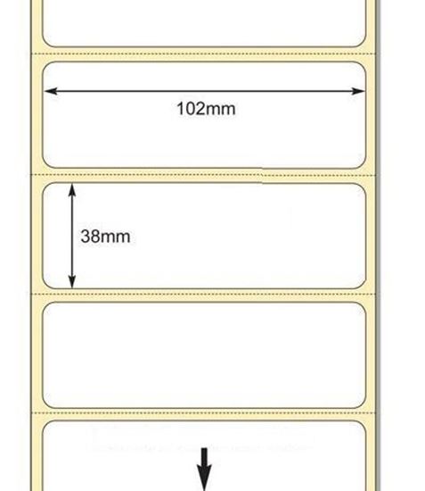 102 mm x 38 mm Direkt Termal Etiket